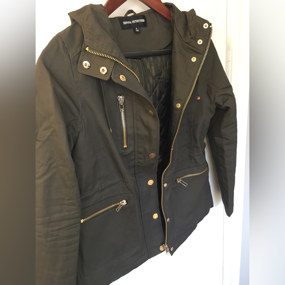 Green and Gold Canvas Style Jacket